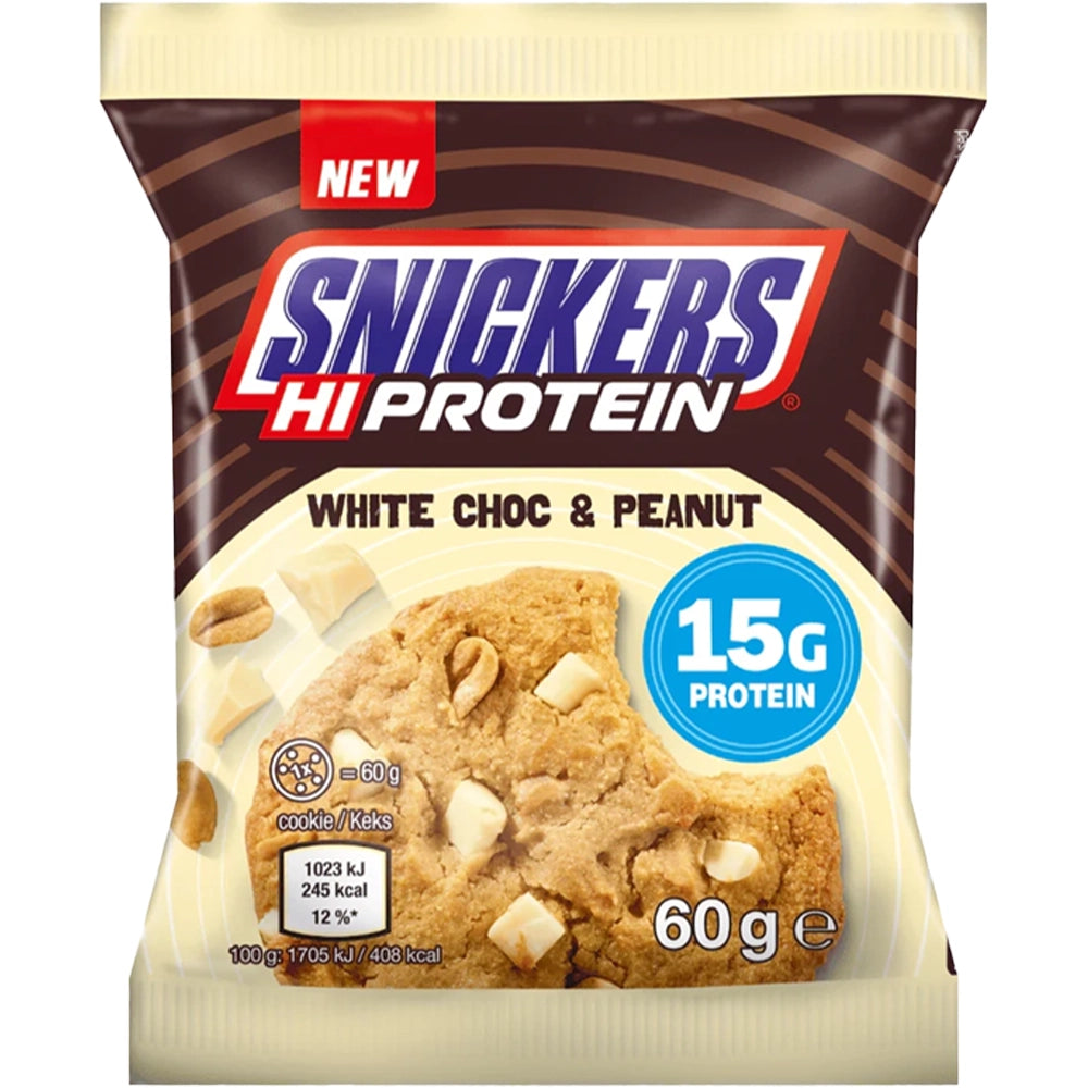 Snickers High Protein White Choc & Peanut Cookie